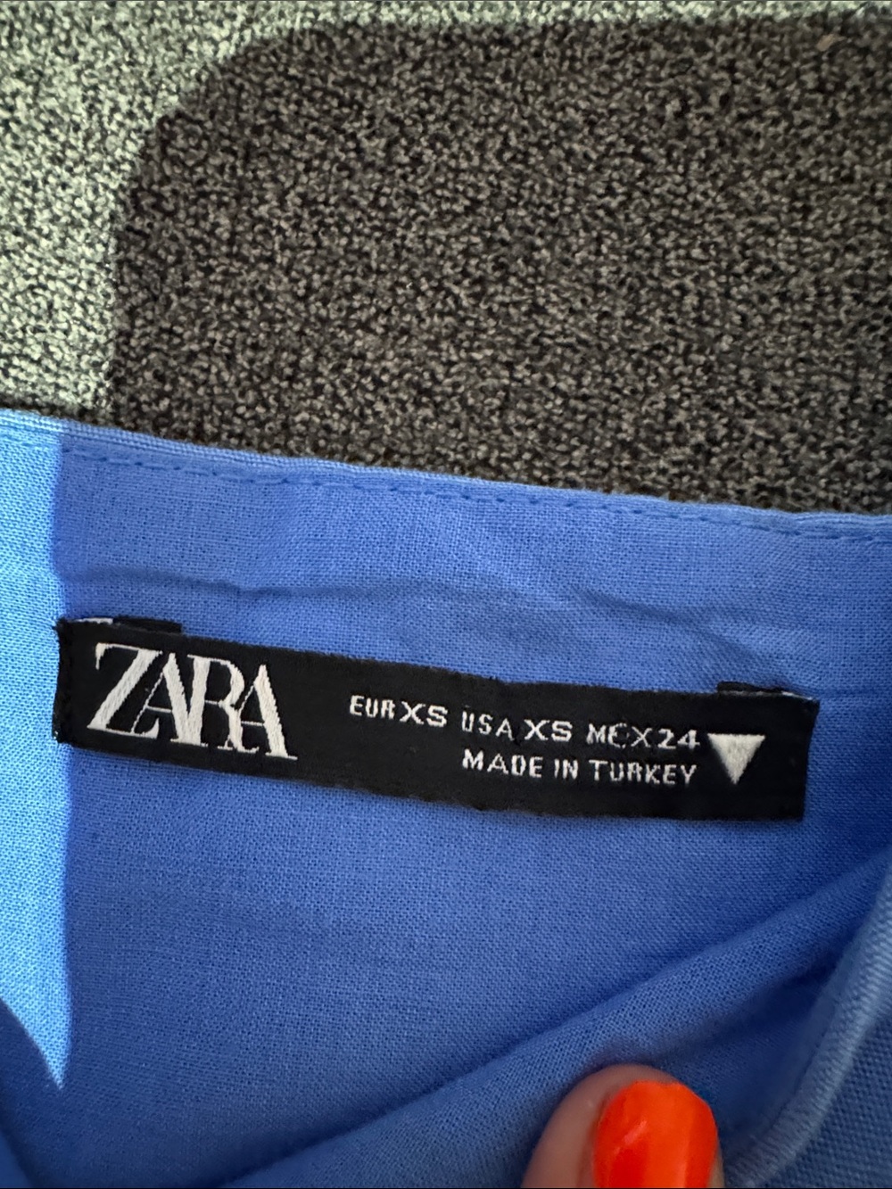 ZARA Blue Wrap Mini Dress with Belt XS - Picture 2 of 10